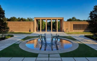 Orpheus Fountain, Cranbrook Academy of Art, Bloomfield Hills, Michigan. Fountain with bronze sculptured figures